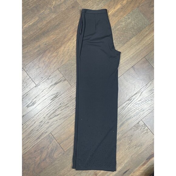 ANN TAYLOR Sequin Embellished Dress Pants Black Size 6 EUC - Picture 3 of 5